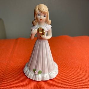 Growing Up Year 9 Porcelain Girl Birthday Figurine Blonde